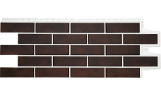Фасадная панель Grand Line Клинкерный кирпич Дизайн Плюс кофе с белым швом