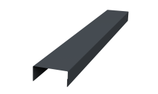 Ламель лицевая стартовая/финишная забора жалюзи Texas 55мм для калиток и ворот (с заполнением ламелями 125) 0,45 Drap TwinColor RAL 7024 мокрый асфальт