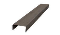 Ламель лицевая стартовая/финишная забора жалюзи Texas 55мм для калиток и ворот (с заполнением ламелями 125) 0,45 Print Elite White Wood TwinColor