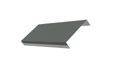 Ламель обратная 125 забора жалюзи Техас Grand Line 0,45 PE RAL 7005 мышино-серый