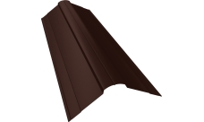 Планка конька фигурного 100х100 Grand Line 0,5 PurPro Matt 275 RAL 8017 шоколад (2м)