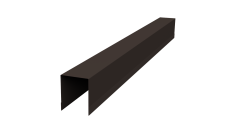 Планка опорная составная внутренняя для забора жалюзи Palermo Grand Line 0,45 Drap-double TX RR 32 темно-коричневый (3м)