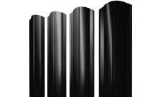 Штакетник Круглый фигурный Grand Line 0,45 Drap TR RAL RAL 9005 черный