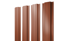 Штакетник Прямоугольный с прямым резом Grand Line 0,45 Drap RAL 8004 терракота