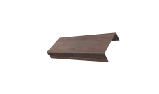 Ламель обратная стартовая/финишная забора жалюзи Texas 53мм для калиток и ворот (с заполнением ламелями 125) 0,45 Print Elite White Wood TwinColor