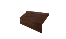 Ламель забора жалюзи Milan/Milan new стартовая/финишная для калиток и ворот 0,45 Print-Double Premium Cherry Wood Dark F