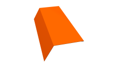 Планка карнизная 120х80 0,45 PE с пленкой RAL 2004 оранжевый (2м)