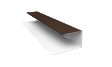 Планка П-образная завершающая сложная (КД) 0,5 Satin Matt RAL 8017 шоколад (2м)