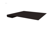 Планка завершающая 0,45 Drap-double TX RAL 9005 черный (2м)