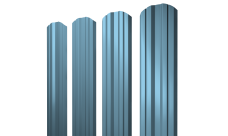 Штакетник Твин фигурный Grand Line 0,45 Драп ТХ RAL 5024 пастельно-синий