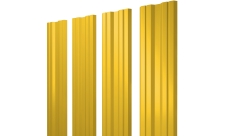 Штакетник Twin с прямым резом 0,45 PE RAL 1018 цинково-желтый